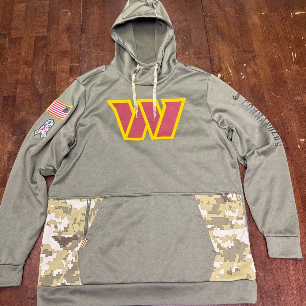 Nike Washington Commanders Salute to Service Camo Hoodie Mens Large Therma Fit
